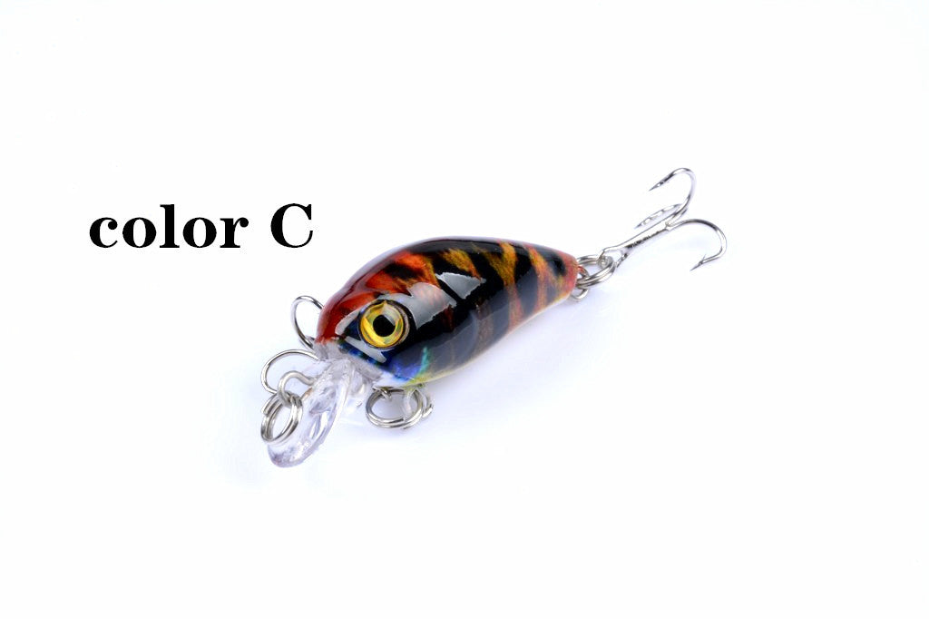 Fishing Tackle: 6x 4.5cm Popper Crank Bait Fishing Lure Lures Surface Tackle Saltwater