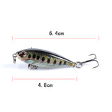 8x Popper Poppers 4.8cm Fishing Lure Lures Surface Tackle Fresh Saltwater
