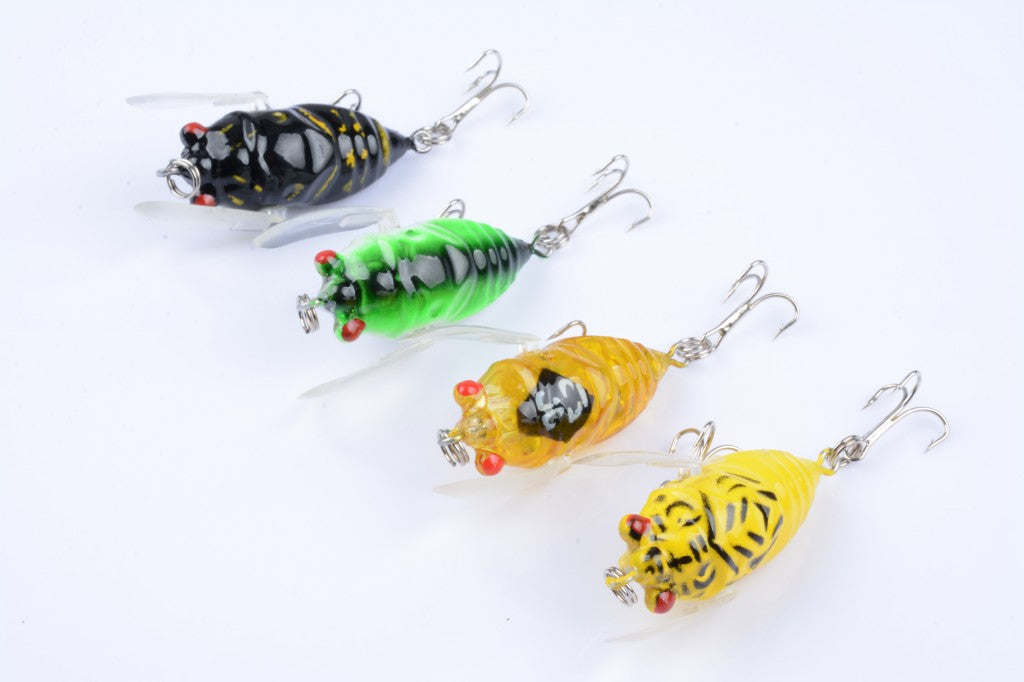 Fishing Tackle: 4x Popper Poppers 5cm Fishing Lure Lures Surface Tackle Fresh Saltwater
