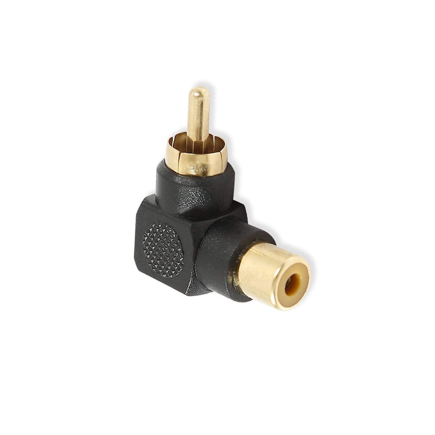 TVs & Accessories: RCA Male to RCA Female Right Angle Adapter 90 Degree Connector Black