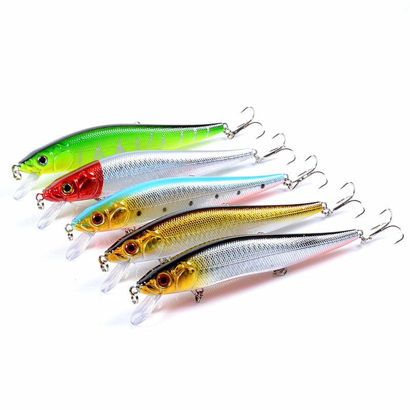 Fishing Tackle: 5x Popper Minnow 14cm Fishing Lure Lures Surface Tackle Fresh Saltwater