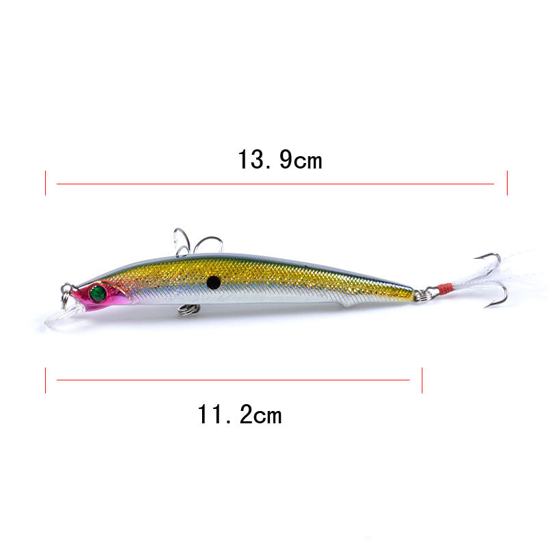 Fishing Tackle: 8x Popper Minnow 11.2cm Fishing Lure Lures Surface Tackle Fresh Saltwater