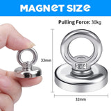 Hand Tools: Heavy Duty Magnetic Hooks 30KG Countersunk Hole Eyebolt Kitchen, Office and Garage