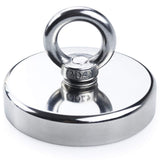 4WD Recovery Tools: Salvage 340KG Recovery Magnet Hook Countersunk Hole Eyebolt Treasure Hunting Fishing
