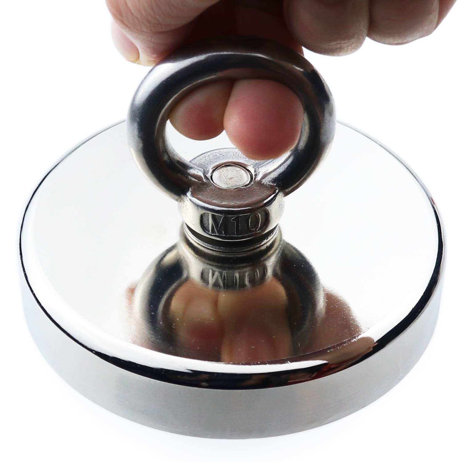 4WD Recovery Tools: Salvage 340KG Recovery Magnet Hook Countersunk Hole Eyebolt Treasure Hunting Fishing