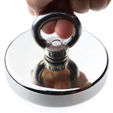 4WD Recovery Tools: Salvage 340KG Recovery Magnet Hook Countersunk Hole Eyebolt Treasure Hunting Fishing