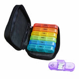 Weekly Pill Organizer 3 Times a Day Pill Box Daily Pill Case Vitamin, Medicine Case