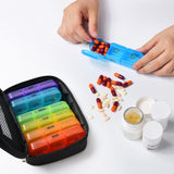 Weekly Pill Organizer 3 Times a Day Pill Box Daily Pill Case Vitamin, Medicine Case