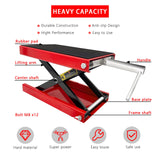 Automotive Lifts & Hoists: Motorcycle Bike ATV Wide Repair Deck Scissor Lift Jack Crank Hoist Stand 500kg