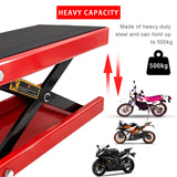 Automotive Lifts & Hoists: Motorcycle Bike ATV Wide Repair Deck Scissor Lift Jack Crank Hoist Stand 500kg