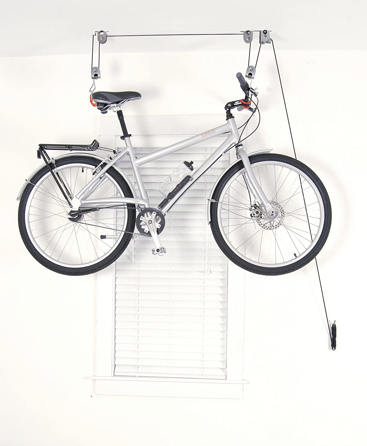 Kitchen & Bathroom DIY: Kayak Bike Hoists Hanger Ladder Ceiling Mount 20kg Capacity Hooks Pulleys