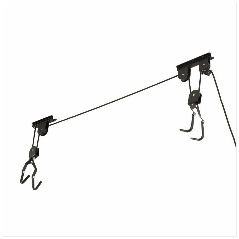 Kitchen & Bathroom DIY: Kayak Bike Hoists Hanger Ladder Ceiling Mount 20kg Capacity Hooks Pulleys