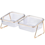 Dog Bowls, Feeders & Waterers: Pet Dog Cat Puppy Food Water Bowls Feeding Dishes 2 Large Bowl Dishwasher Safe
