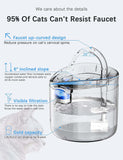 Cat Bowls, Feeders & Waterers: Cat Dog Water Fountain Pet Water Dispenser 1.8L Automatic Drinking Fountain for Cats Kitty Indoor