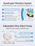Cat Bowls, Feeders & Waterers: Cat Dog Water Fountain Pet Water Dispenser 1.8L Automatic Drinking Fountain for Cats Kitty Indoor