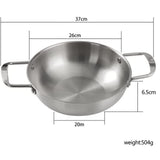 26cm seafood Silver Paella Pan with Riveted Chrome Plated Handles Dishwasher Safe