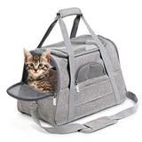 Cat Carriers & Crates: Pet Carrier Bag Travel Bag for Cats and Small Dogs Cozy Bed, Shoulder Strap