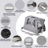 Cat Carriers & Crates: Pet Carrier Bag Travel Bag for Cats and Small Dogs Cozy Bed, Shoulder Strap