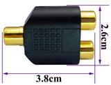 TVs & Accessories: RCA Female to RCA Female Audio Splitter Adapter Connector Coupler