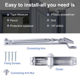 Door Hardware: Auto Commercial Door Closers Hydraulic Door Closer for Home  Commercial Door 45-60kg