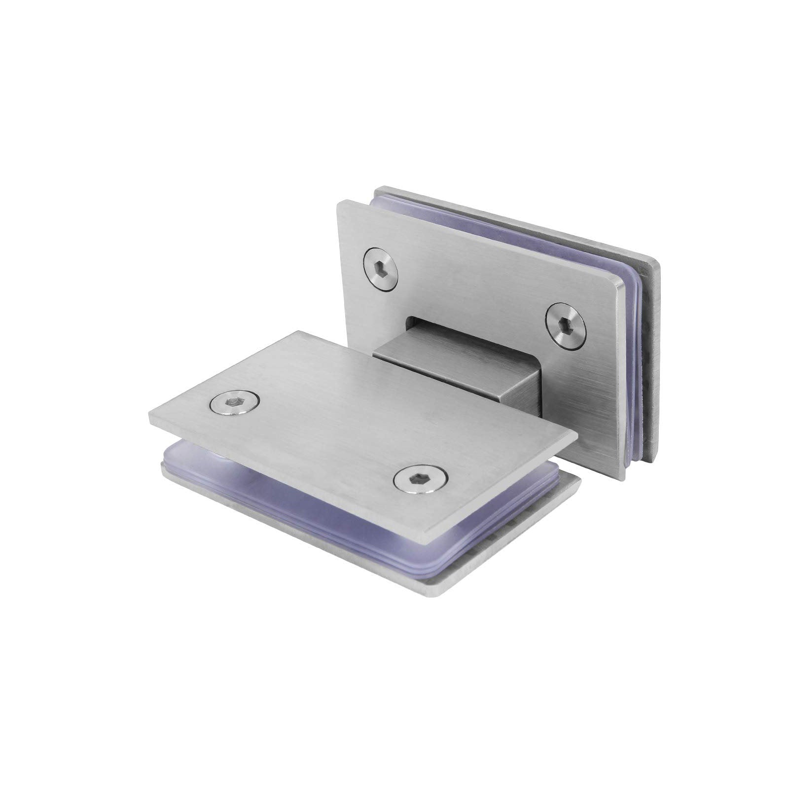 Kitchen & Bathroom DIY: Shower Glass Door Gate Hinge 304 Stainless Steel 180 Degrees Polished Chrome Finish