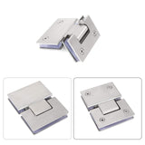 Kitchen & Bathroom DIY: Shower Glass Door Gate Hinge 304 Stainless Steel 180 Degrees Polished Chrome Finish