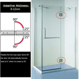 Kitchen & Bathroom DIY: Shower Glass Door Gate Hinge 304 Stainless Steel 180 Degrees Polished Chrome Finish