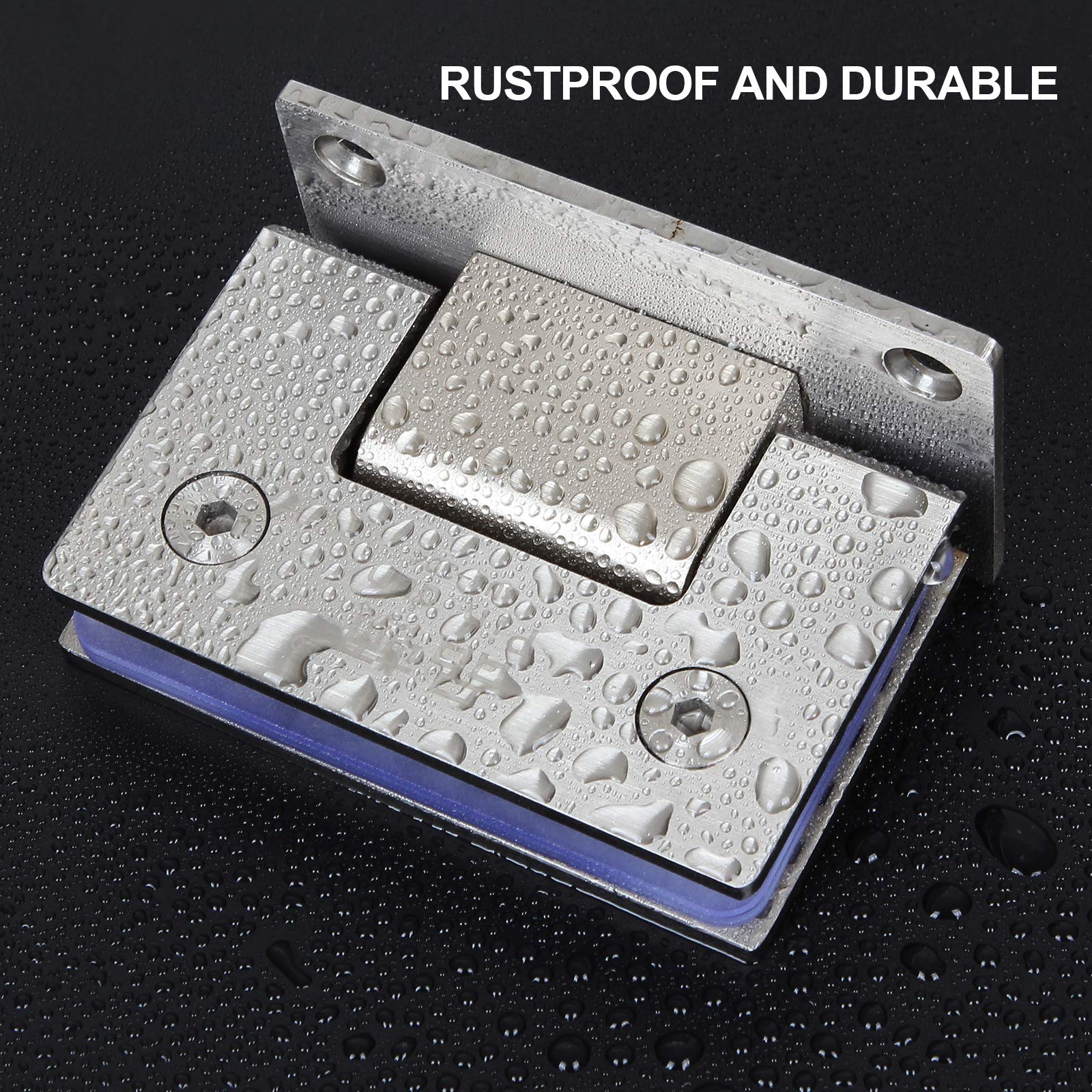 Kitchen & Bathroom DIY: 90 Degree Glass Door Cupboard Showcase Cabinet Clamp Glass Shower Doors Hinge 304 Steel