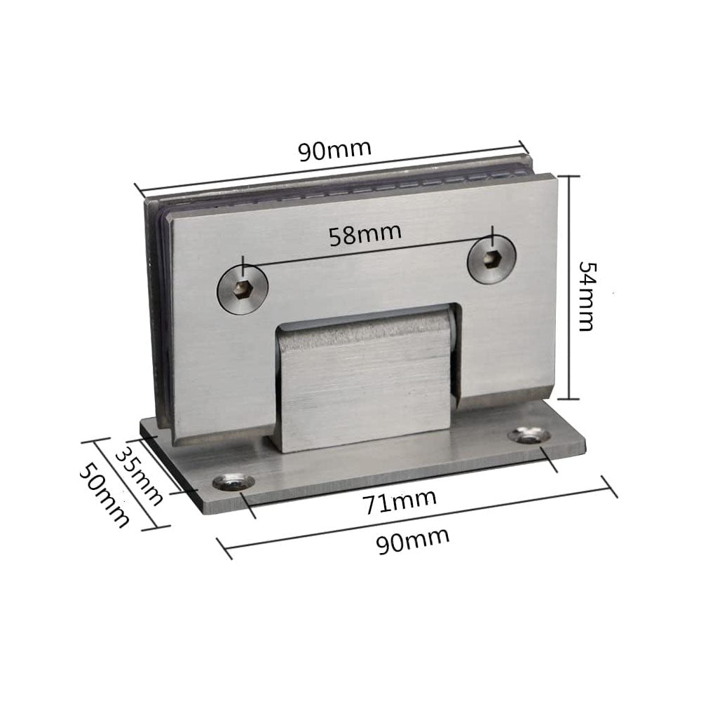 Kitchen & Bathroom DIY: 90 Degree Glass Door Cupboard Showcase Cabinet Clamp Glass Shower Doors Hinge 304 Steel