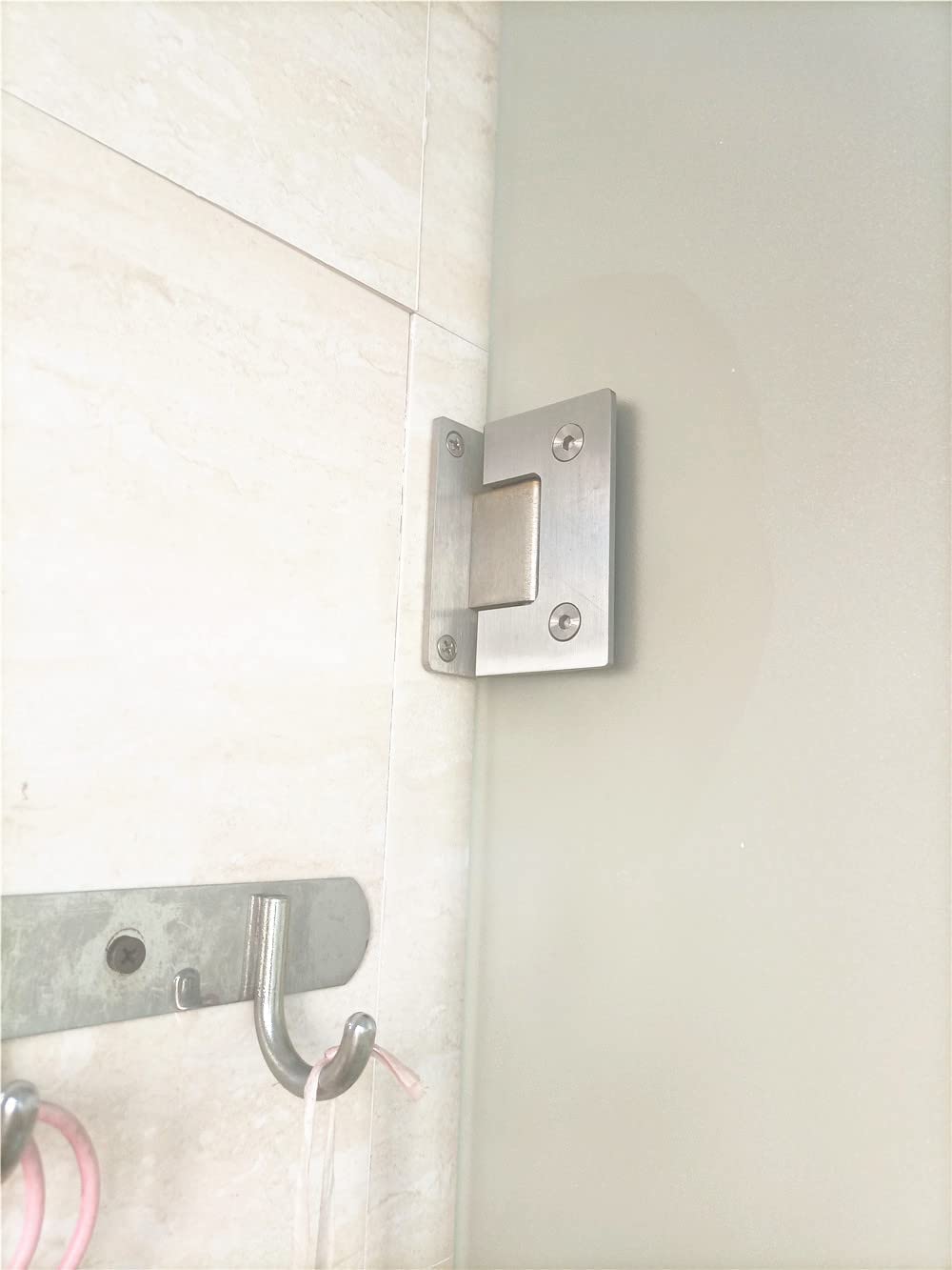 Kitchen & Bathroom DIY: 90 Degree Glass Door Cupboard Showcase Cabinet Clamp Glass Shower Doors Hinge 304 Steel