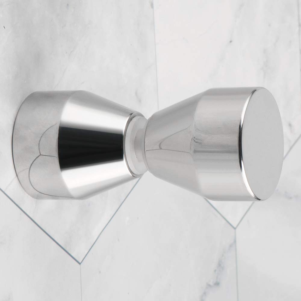 Kitchen & Bathroom DIY: Shower Glass Door Knob Bathroom Round Back-to-Back Handle Pull 304 Brushed Nickel