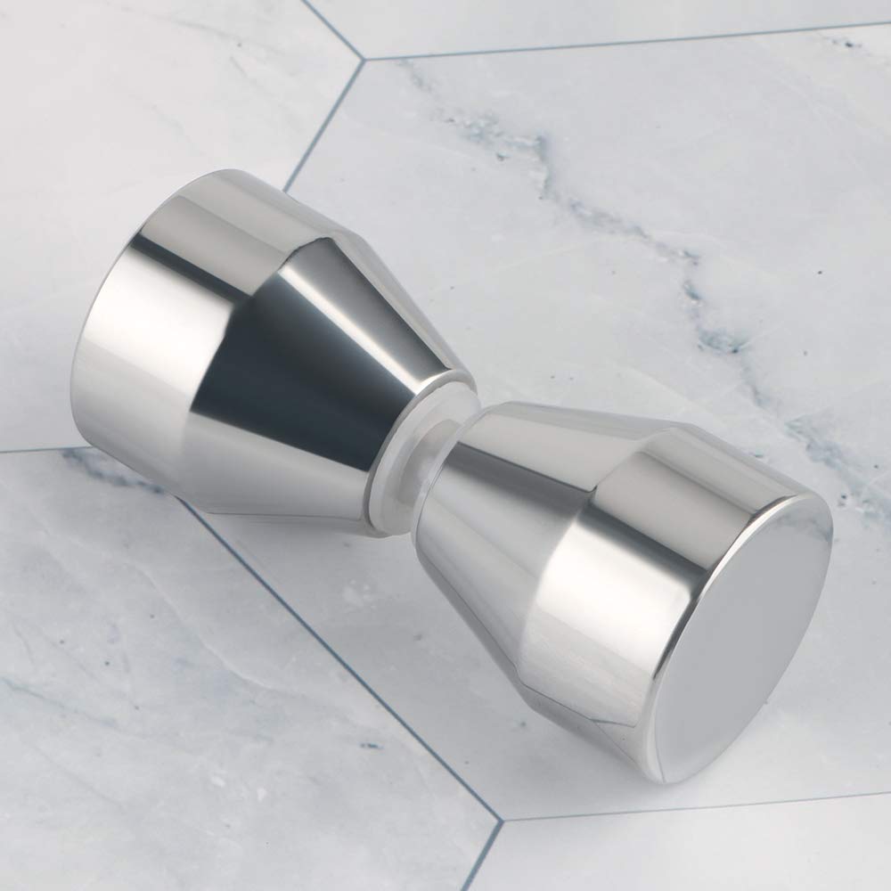 Kitchen & Bathroom DIY: Shower Glass Door Knob Bathroom Round Back-to-Back Handle Pull 304 Brushed Nickel