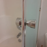 Kitchen & Bathroom DIY: Shower Glass Door Knob Bathroom Round Back-to-Back Handle Pull 304 Brushed Nickel