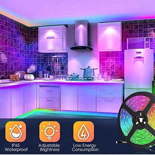 Fountain & Ponds Accessories: 5050 RGB LED Strip Lights Waterproof SMD 300 IP65 5m 12V 44key IR Controller