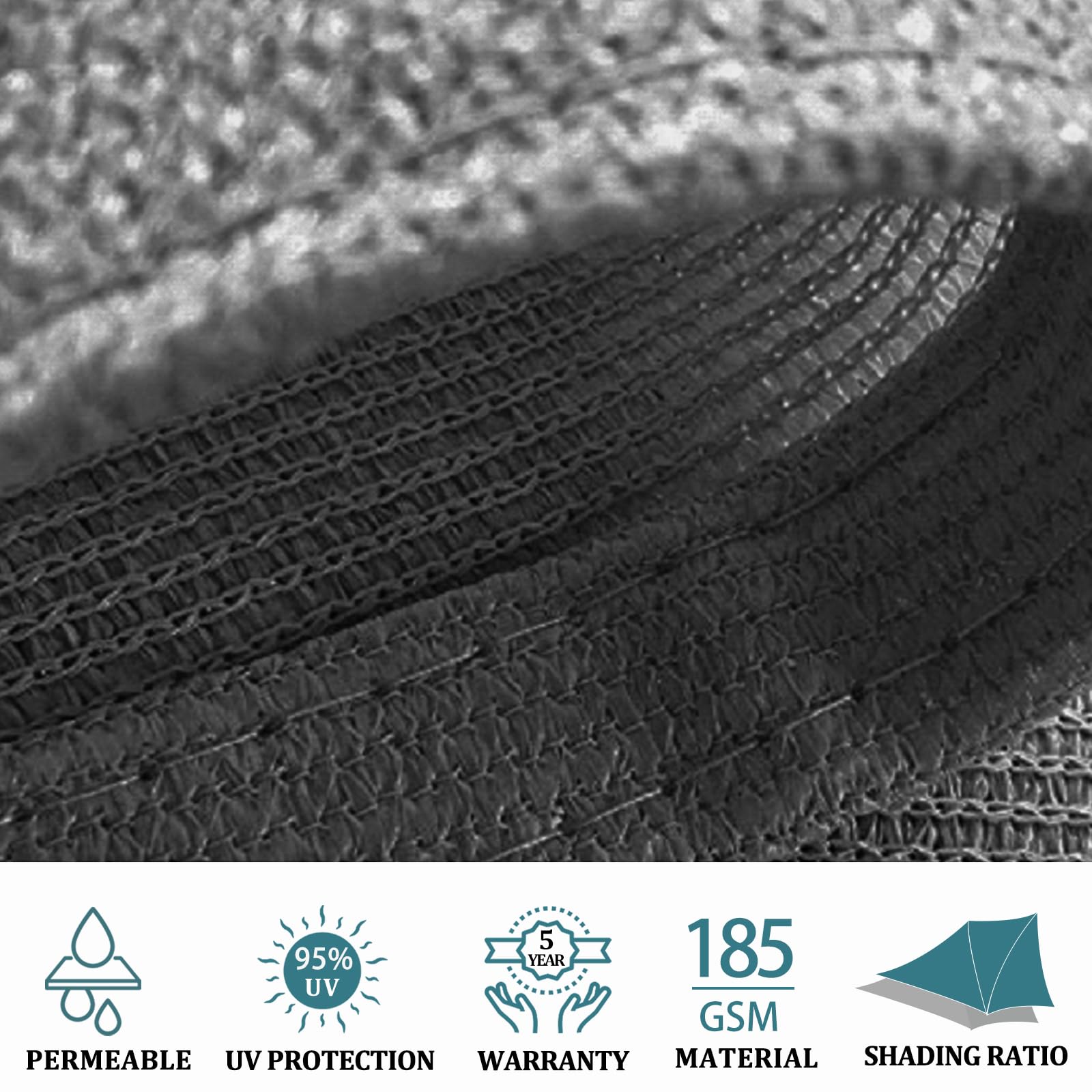 Umbrellas & Sunshades: 2m x 3m Grey Rectangle Sun Shade Sails for Patios Sun UV Outdoor Canopy Backyard Sunshades