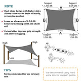 Umbrellas & Sunshades: 4m x 6m Grey Rectangle Sun Shade Sails for Patios Sun UV Outdoor Canopy Backyard Sunshades