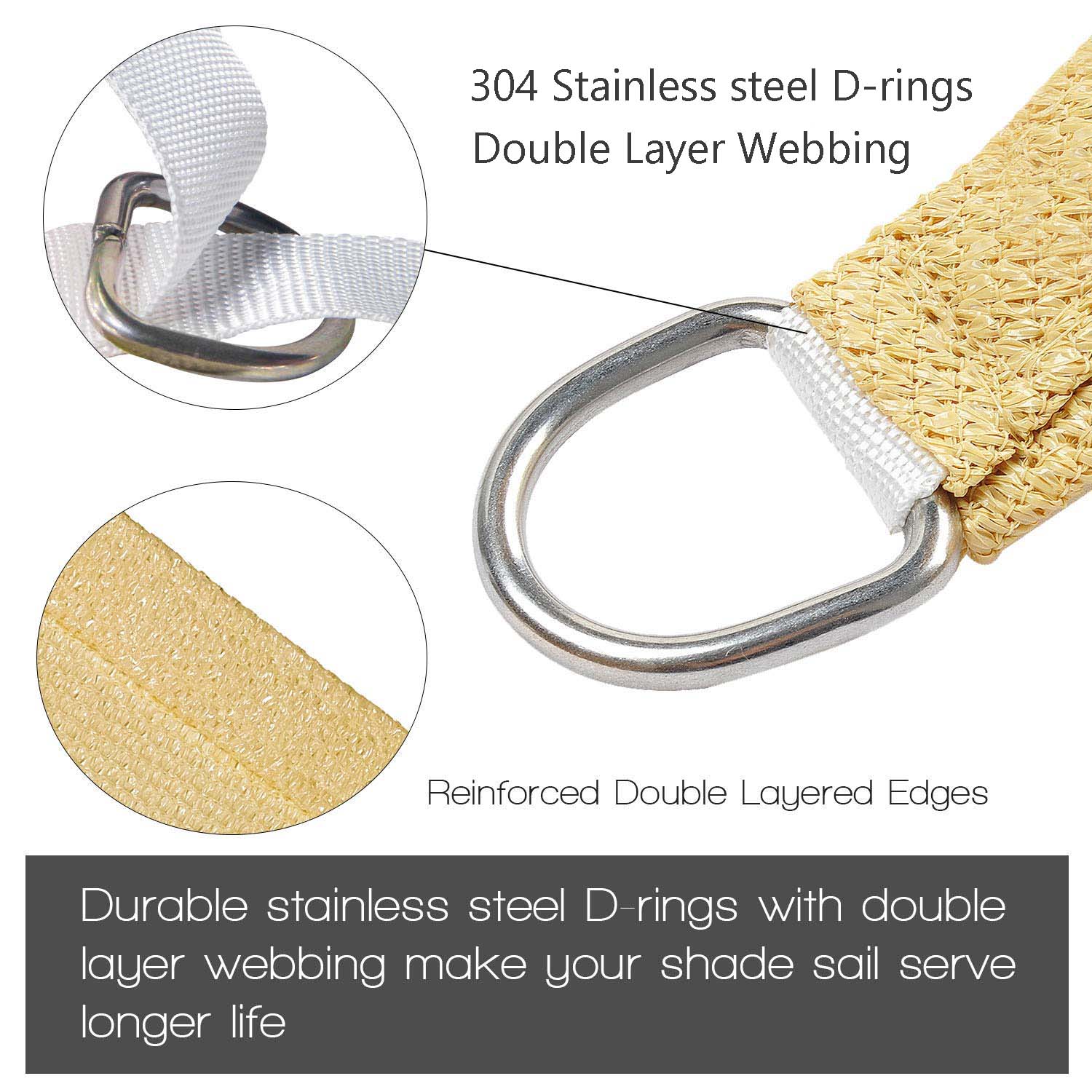 Umbrellas & Sunshades: 3m x 5m Rectangle Sun Shade Sails for Patios Sun UV Outdoor Canopy Backyard Sunshades
