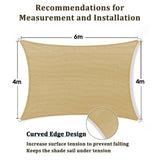 Umbrellas & Sunshades: 4m x 6m Rectangle Sun Shade Sails for Patios Sun UV Outdoor Canopy Backyard Sunshades