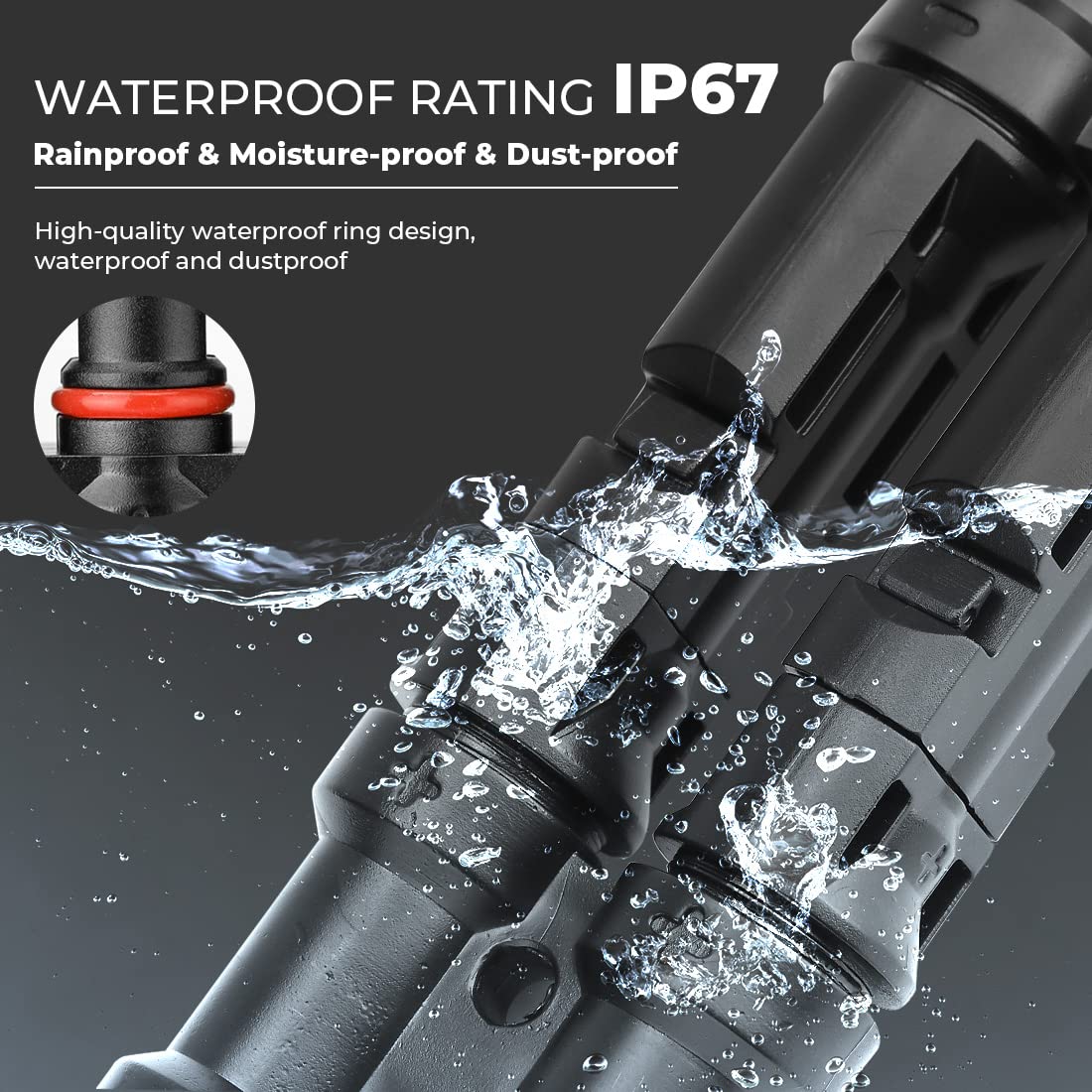 Automotive Repair & Speciality Tools: 1 Pair 2 To 1 2 branch Waterproof T Branch Cable Connectors Solar PV Panel Connector Male & Female