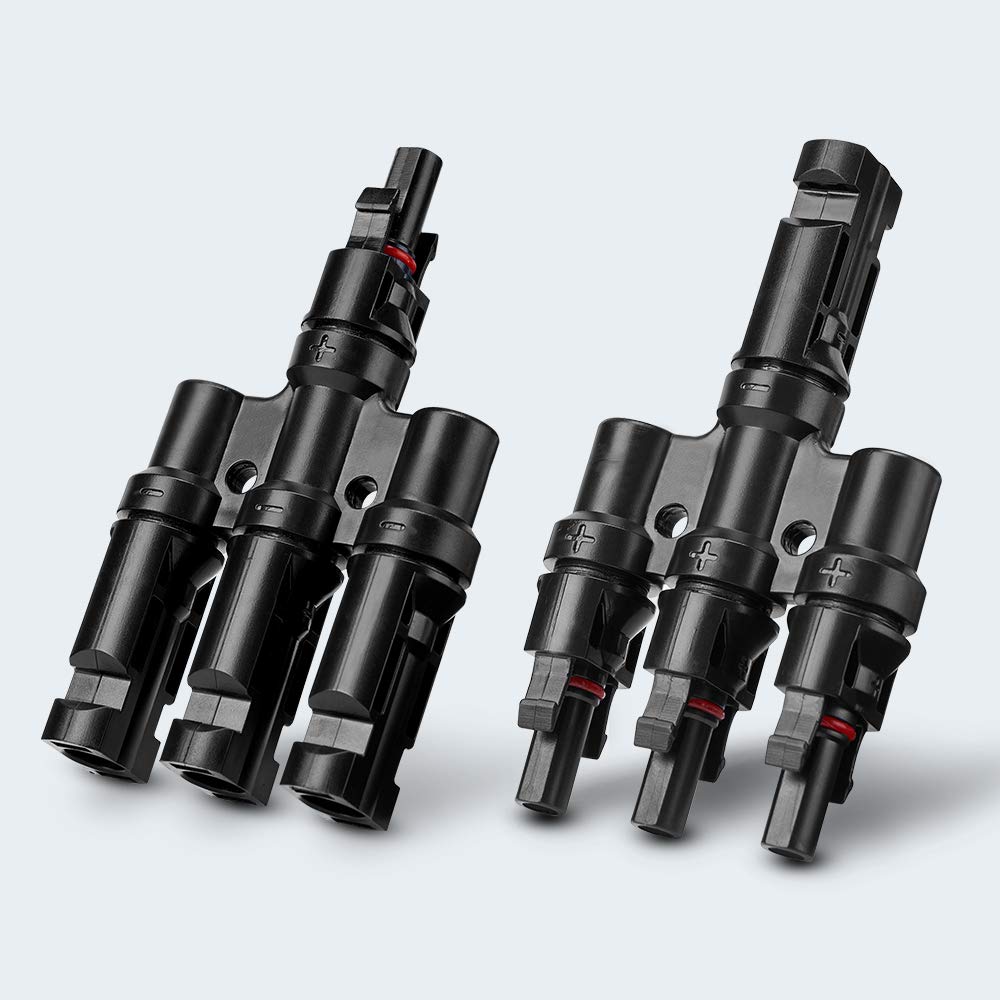 Automotive Repair & Speciality Tools: 1 Pair 3 To 1 3 branch Waterproof T Branch Cable Connectors Solar PV Panel Connector Male & Female