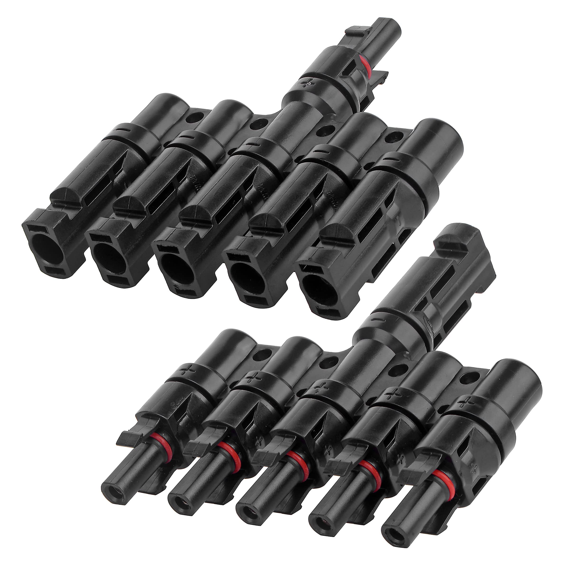 Automotive Repair & Speciality Tools: 1 Pair 5 To 1 5 branch Waterproof T Branch Cable Connectors Solar PV Panel Connector Male & Female