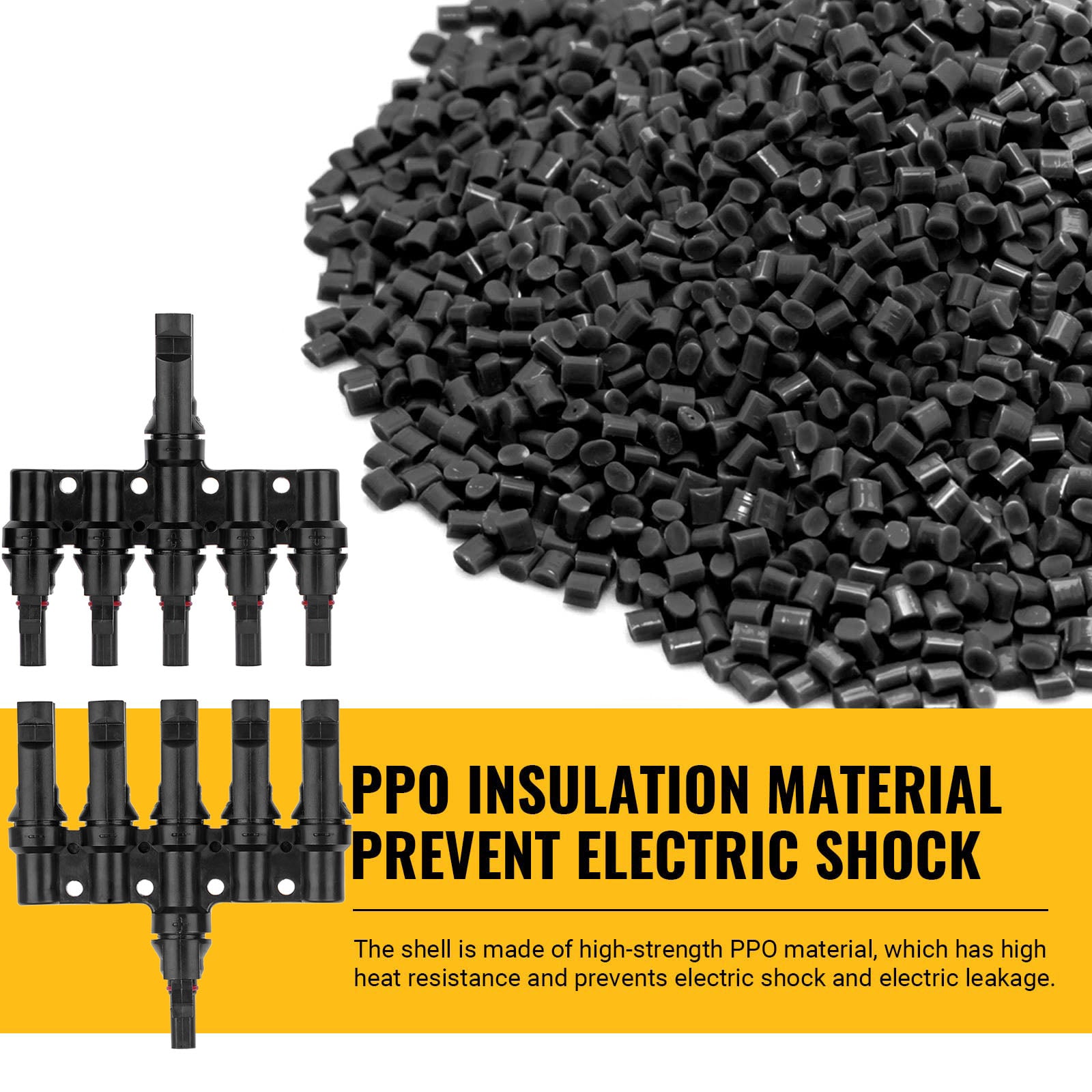 Automotive Repair & Speciality Tools: 1 Pair 5 To 1 5 branch Waterproof T Branch Cable Connectors Solar PV Panel Connector Male & Female
