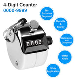 Gym Equipment & Accessories: Hand Tally Counter 4-Digit Lap Counters Clicker Pitch for Counting Knitting Coaching