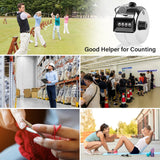 Gym Equipment & Accessories: Hand Tally Counter 4-Digit Lap Counters Clicker Pitch for Counting Knitting Coaching