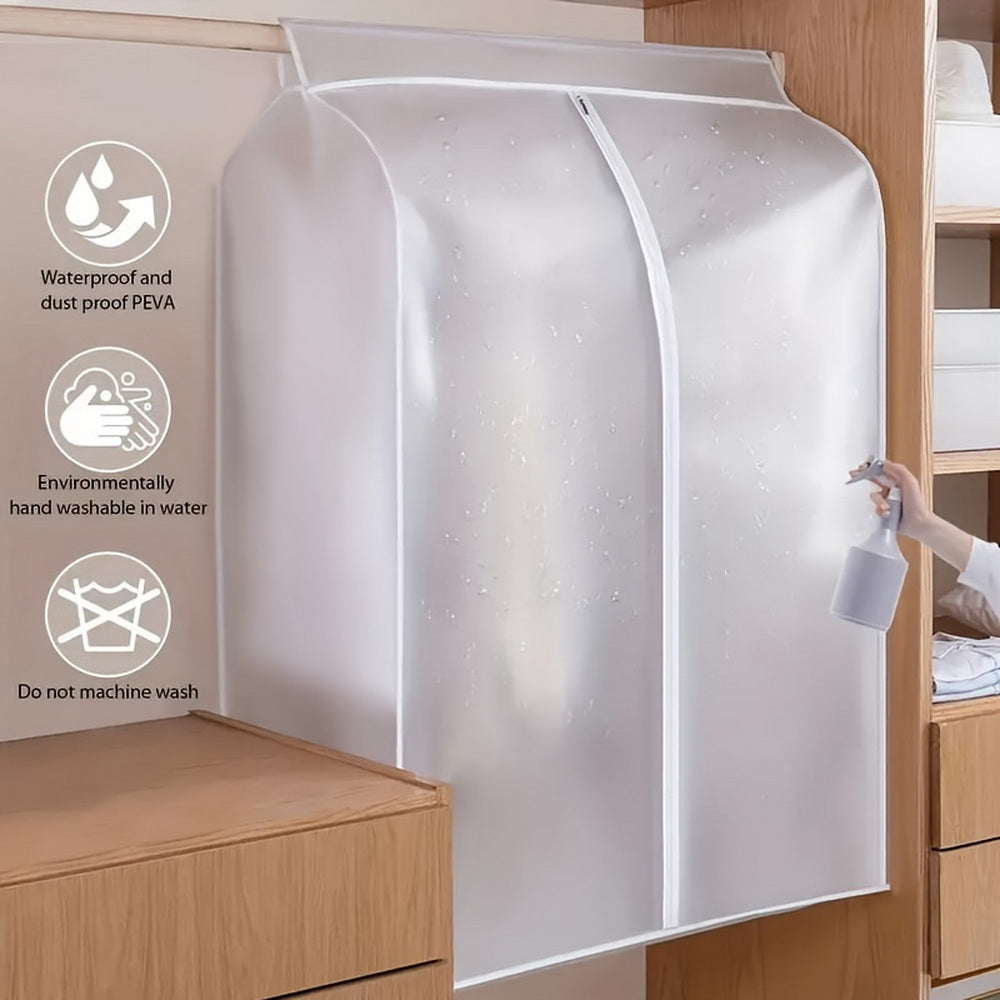 Clothing & Wardrobe Storage: 90cm Clothes Dust Cover Wardrobe Cloth Cover Clothes Storage Bag For Garments Suits Dresses Coats