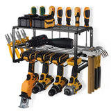 Gardening Accessories: 40cm Power Tool Organizer 4 Layers Garage Tool Storage Rack Workshop Tool Shelf Drill Pliers Hammer Rack