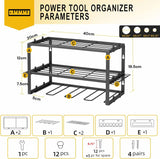 Gardening Accessories: 40cm Power Tool Organizer 4 Layers Garage Tool Storage Rack Workshop Tool Shelf Drill Pliers Hammer Rack