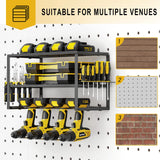 Gardening Accessories: 40cm Power Tool Organizer 4 Layers Garage Tool Storage Rack Workshop Tool Shelf Drill Pliers Hammer Rack