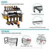 Gardening Accessories: 40cm Power Tool Organizer 4 Layers Garage Tool Storage Rack Workshop Tool Shelf Drill Pliers Hammer Rack