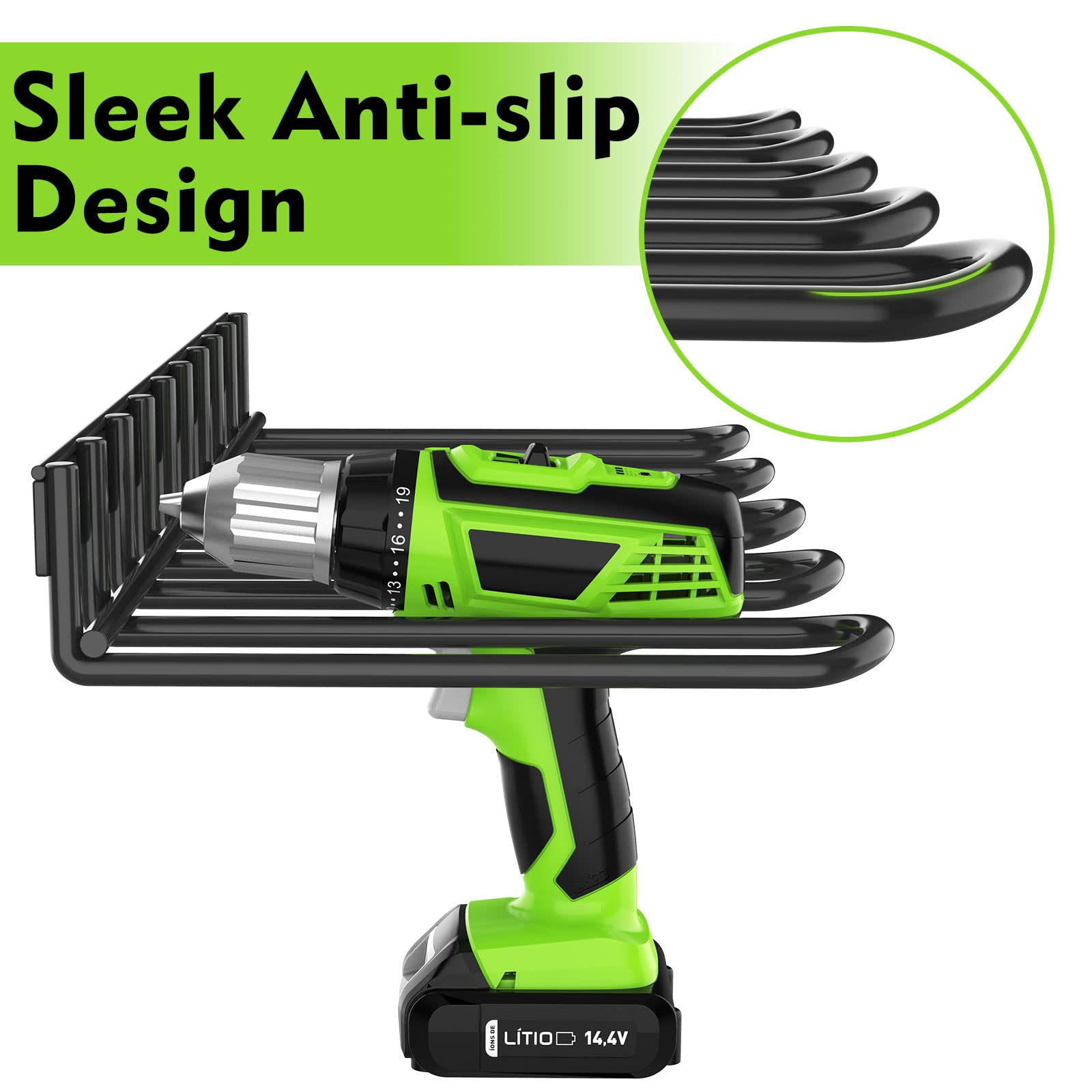 Gardening Accessories: Power Tool Tools Organizer Drill Holder Wall Mount Drill Rack Garage Storage Drill Organizer